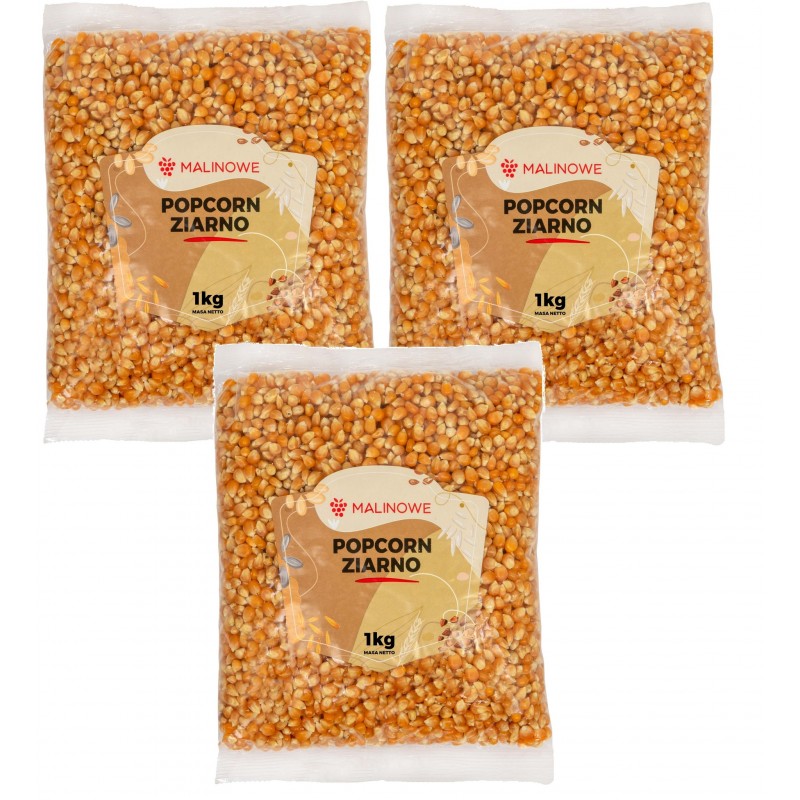 Zestaw Popcorn ziarno 3x1kg 
