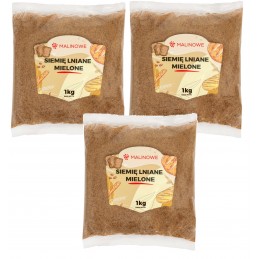 Zestaw Siemię Lniane mielone 3x1kg 