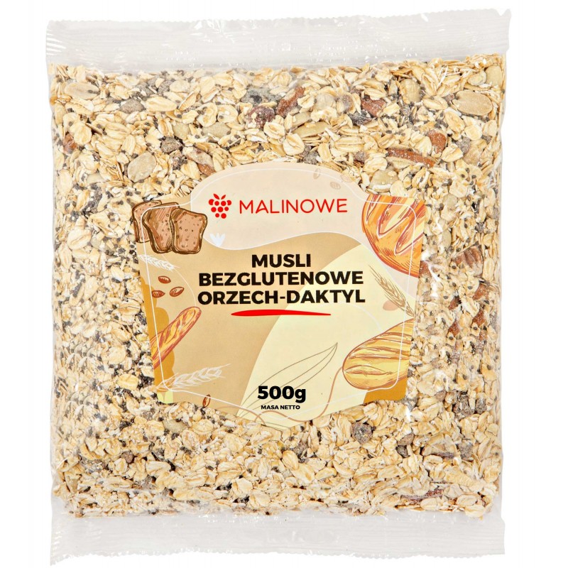 Musli bezglutenowe orzech-daktyl 500g
