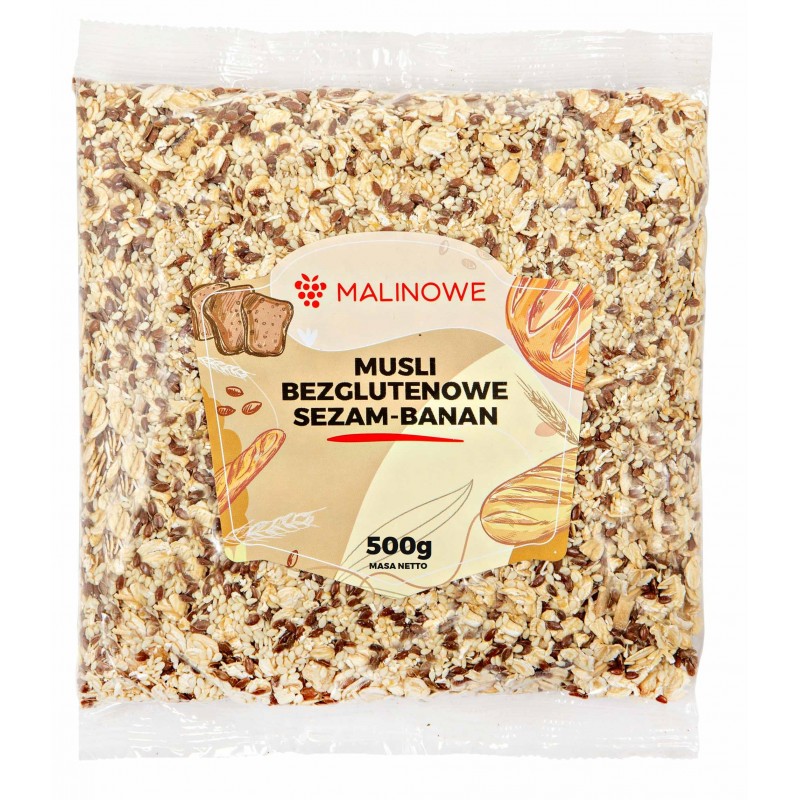 Musli bezglutenowe sezam-banan 500g