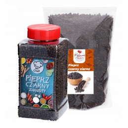 Słoik pieprz czarny ziarno 500g + 1kg