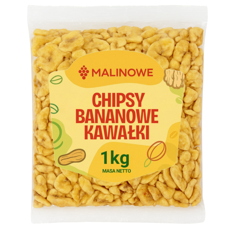 Chipsy bananowe kawałki 1kg