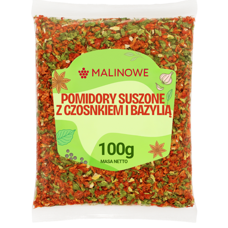 Pomidor z bazylią i czosnkiem 100g